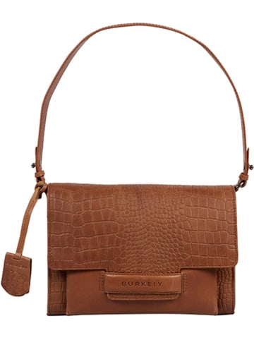 Burkely Leder-Schultertasche "Casual Carly" in Cognac - (B)24 x (H)17 x (T)5 cm