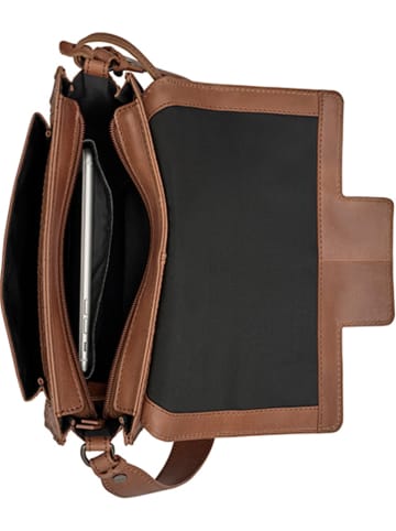 Burkely Leren schoudertas "Casual Carly" cognac - (B)24 x (H)17 x (D)5 cm