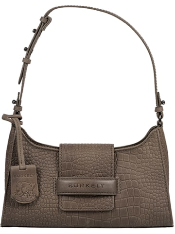 Burkely Leder-Schultertasche "Casual Carly" in Grau - (B)24 x (H)13 x (T)6 cm