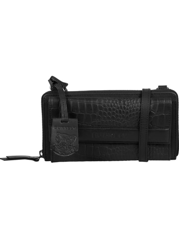 Burkely Leder-Handytasche "Casual Carly" in Schwarz - (B)20 x (H)11 x (T)3 cm