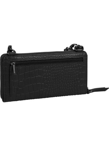 Burkely Leren smartphonetas "Casual Carly" zwart - (B)20 x (H)11 x (D)3 cm