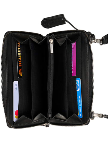 Burkely Leder-Handytasche "Casual Carly" in Schwarz - (B)20 x (H)11 x (T)3 cm