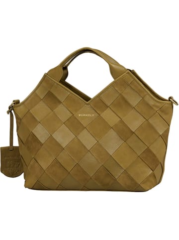 Burkely Leder-Henkeltasche "Even Elin" in Khaki - (B)29 x (H)20 x (T)11 cm