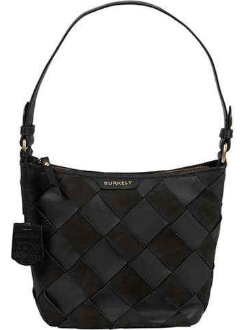 Burkely Leder-Schultertasche "Even Elin" in Schwarz - (B)19 x (H)21 x (T)12 cm