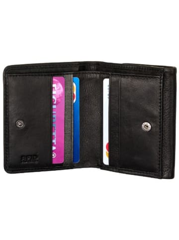 Burkely Leren portemonnee "Justg Jolie" zwart - (B)11 x (H)10 x (D)3 cm