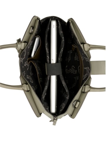 Burkely Leder-Henkeltasche "Modest Meghan" in Hellgrün - (B)36,5 x (H)23 x (T)10 cm