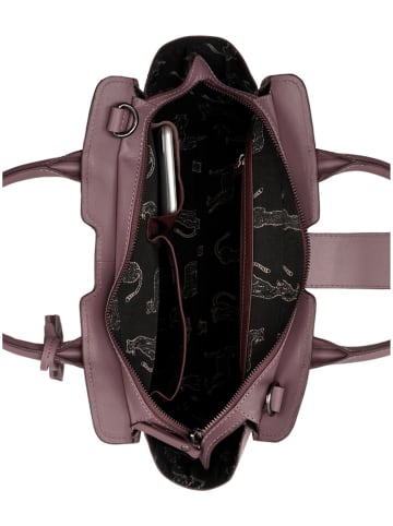 Burkely Leder-Henkeltasche "Modest Meghan" in Lila - (B)30 x (H)24 x (T)10 cm