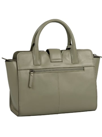 Burkely Leder-Henkeltasche "Modest Meghan" in Hellgrün - (B)30 x (H)24 x (T)10 cm