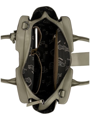Burkely Leder-Henkeltasche "Modest Meghan" in Hellgrün - (B)30 x (H)24 x (T)10 cm