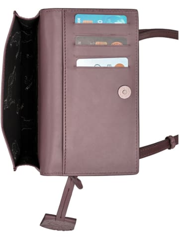 Burkely Skórzana torebka w kolorze fioletowym na telefon - 17 x 5,5 x 9,5 cm