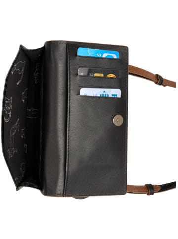 Burkely Leder-Handytasche "Modest Meghan" in Schwarz - (B)17 x (H)5,5 x (T)9,5 cm