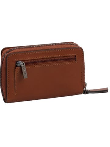 Burkely Leder-Geldbörse "Modest Meghan" in Cognac - (B)11,5 x (H)8 x (T)2 cm