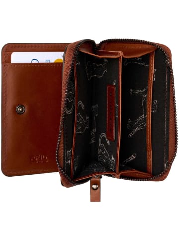 Burkely Leder-Geldbörse "Modest Meghan" in Cognac - (B)11,5 x (H)8 x (T)2 cm