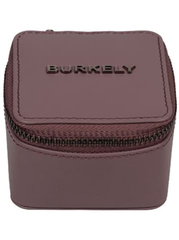 Burkely Leder-Schmucketui "Modest Meghan" in Lila - (B)7 x (H)7 x (T)7 cm