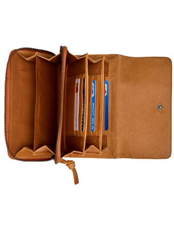 Burkely Leren portemonnee "Just Jolie" cognac - (B)18 x (H)10 x (D)4 cm