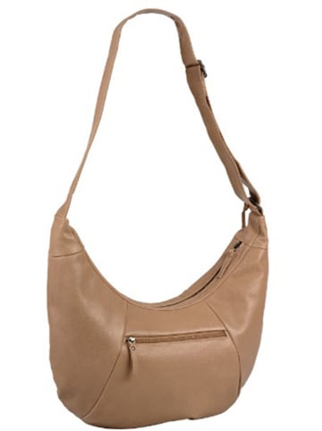 Burkely Leren schoudertas "Just Jolie" taupe - (B)45 x (H)28 x (D)9 cm