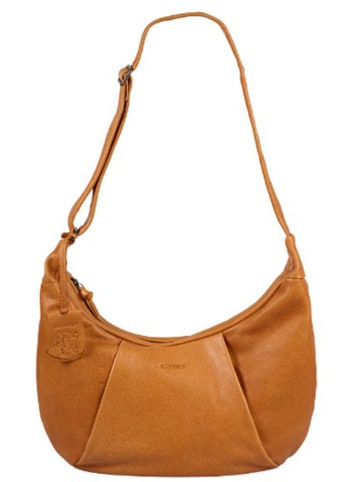 Burkely Leder-Schultertasche "Just Jolie" in Cognac - (B)45 x (H)28 x (T)9 cm
