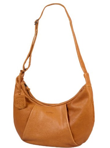 Burkely Leder-Schultertasche "Just Jolie" in Cognac - (B)45 x (H)28 x (T)9 cm