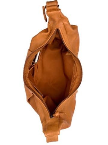 Burkely Leder-Schultertasche "Just Jolie" in Cognac - (B)45 x (H)28 x (T)9 cm