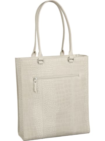 Burkely Leder-Schultertasche "Casual Cayla" in Creme - (B)33 x (H)37 x (T)12,5 cm