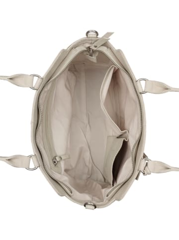 Burkely Skórzana torebka "Casual Cayla" w kolorze kremowym - 38 x 23 x 12 cm