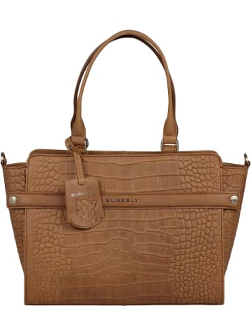 Burkely Leder-Henkeltasche "Casual Cayla" in Cognac - (B)38 x (H)23 x (T)12 cm