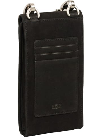 Burkely Leder-Handytasche "Still Selene" in Schwarz - (B)10 x (H)18 x (T)2 cm