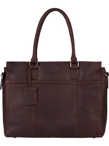 Burkely Leder-Shopper "Antique Avery" in Dunkelbraun - (B)40 x (H)29 x (T)8,5 cm