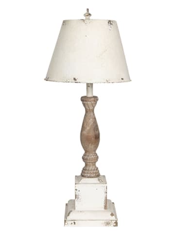 Clayre & Eef Lampa stołowa LED w kolorze białym - wys. 82 x Ø 33 cm