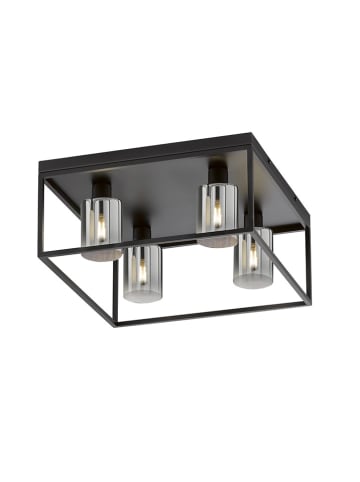 FISCHER & HONSEL Plafonnière "Iska" zwart - (L)45 x (B)45 cm