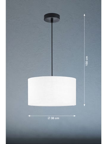FISCHER & HONSEL Hängeleuchte "Teramo" in Weiß - (H)150 x Ø 38 cm