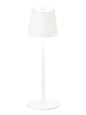 FISCHER & HONSEL LED-Tischleuchte "Tropea" in Weiß - (H)38 x Ø 12 cm