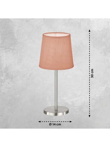 FISCHER & HONSEL Lampa stołowa "Eve" w kolorze żółtym - wys. 30 x Ø 14 cm