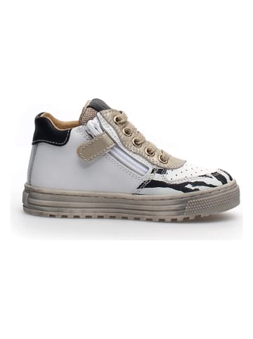 Naturino Skórzane sneakersy "Hess" w kolorze białym