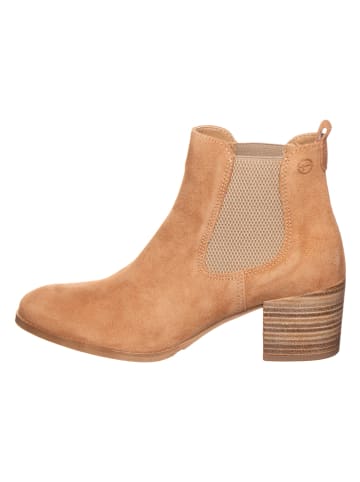 Tamaris Leder-Chelsea-Boots in Camel