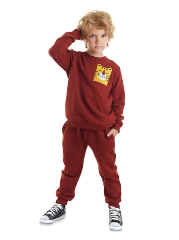 Denokids 2tlg. Outfit "Tiger" in Dunkelrot