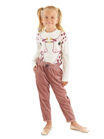 Denokids 2tlg. Outfit "Twin Giraffe" in Creme/ Rosa