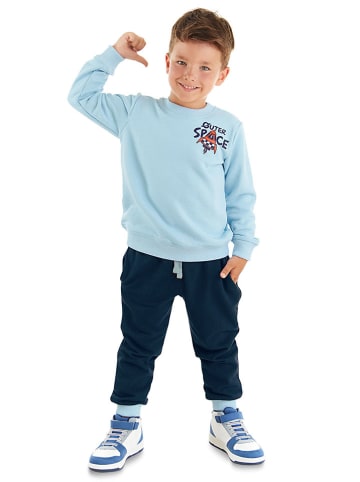 Denokids 2-delige outfit "Rocket" lichtblauw/donkerblauw