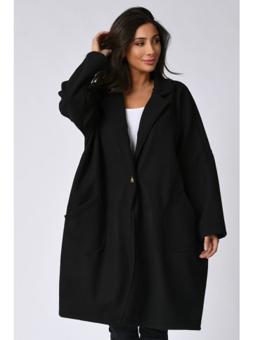 Plus Size Company Płaszcz przejściowy "Gaella" w kolorze czarnym