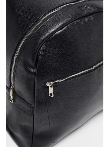 Victor & Hugo Paris Skórzany plecak "Lou" w kolorze czarnym - 33 x 38 x 16 cm