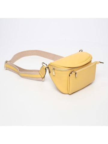 Victor & Hugo Paris Leren borstbuidel "Aly" geel - (B)21 x (H)13 x (D)8 cm