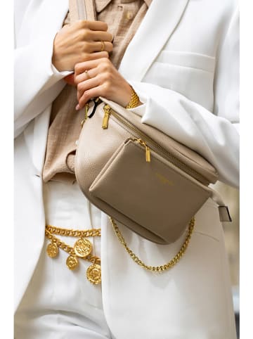 Victor & Hugo Paris Leder-Gürteltasche "Aly" in Beige - (B)21 x (H)13 x (T)8 cm