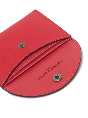 Victor & Hugo Paris Leder-Kartenetui "Alina" in Rot - (B)19 x (H)10 x (T)1 cm
