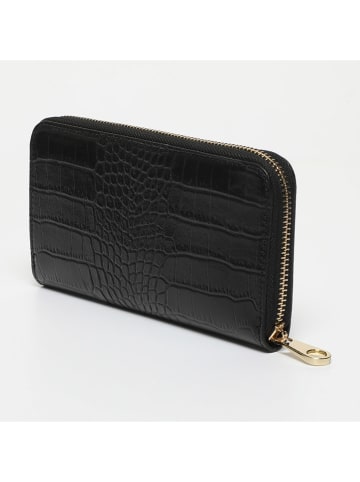Victor & Hugo Paris Leder-Geldbörse "Eni" in Schwarz - (B)19 x (H)10 x (T)3 cm