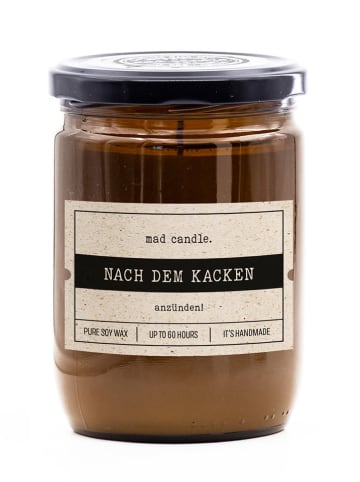 Mad Candle Duftkerze "Nach dem Kacken anzünden" in Hellbraun - 360 g