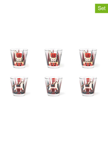 Trendy Kitchen by EXCÉLSA 6-delige set: drinkglazen "Vintage Christmas" meerkleurig - 250 ml