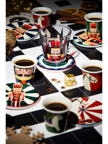 Trendy Kitchen by EXCÉLSA 6-delige set: koffiekoppen "Vintage Christmal" meerkleurig - 90 ml