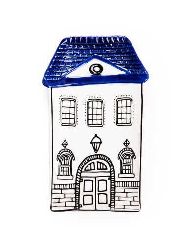 Trendy Kitchen by EXCÉLSA Besteckteller "Innsbruck" in Blau/ Weiß - (B)12 x (H)20 cm