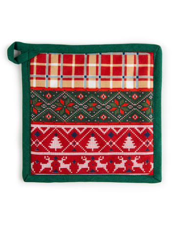 Trendy Kitchen by EXCÉLSA Łapka kuchenna w kolorze zielono-czerwonym - 20 x 20 cm