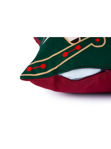 Trendy Kitchen by EXCÉLSA Kussen "Vintage Christmas" groen/rood - (L)40 x (B)50 cm